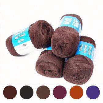 4 גלילים של חוט אקרילי משיער צמר ברזילאי 100% לצמות אפריקאיות/טוויסט סנגלי/פו לוקים/ליליות ומסרגה (4 גלילים, חום אדום) לליל כל הקדושים