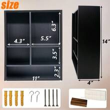 Pet Memorial Shadow Box With Shelves For Dogs Or Cats1114 Solid Wood Pet Frame Urn Ashes Display Case For As Loss Pet Remembrance Memory Keepsake Black - 黑色 - 查看 3