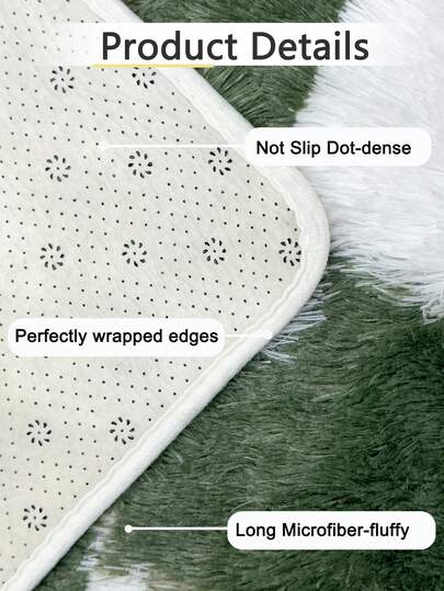 1pc Plush Area Rug, Non Slip Tapijt Home, Living Room, Bedroom view 4