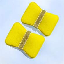 1pc Elastic Soap Dish With Loofah Bath Sponge, 2-In-1 Soap Storage & Lather Maker, Anti-Slip Exfoliating Shower Caddy, Adjustable Hanging Cord Body Cleansing Sponge