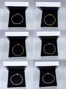 1件女士手链底座，串珠吊坠，DIY手链扣，适合日常佩戴，也是节日、生日礼物的理想之选。