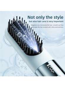 Cordless Hair Straightener Brush, Portable Mini Hair Straightening Brush For Travel, Rechargeable , Lightweight Anti-Scald Heated Styling Tools & Appliances Battery Capacity 2600mAh