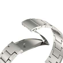 1pc Silvery Black Quick Release Metal Strap For Samsung Galaxy Watch 7 Band, Galaxy Watch 6 Bands 6 Classic 47mm 43mm, 5 4 44mm 40mm FE 5 Pro 45mm 4 Classic 46mm 42mm, Stainless Steel Strap For Men & Women, 20mm