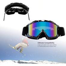 Motorcycle Goggles Dirt Bike Goggles Windproof ATV Dustproof Racing GogglesScratch Resistant Ski Goggles Protective Safety Glasses PU Resin Black Frame+Color Lens - Marble Black Frame+color Lens - View 7