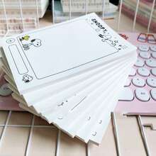 1 套/4 件 Kawaii Snoopy A7 记事本 - 简约黑白不粘便笺本，新潮风格学生口袋笔记本，手账速写本和日常笔记