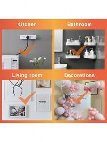 12 piezas de ganchos para colgar cuadros, instalación sin daños con pegatinas mágicas de doble cara, sin necesidad de perforar, colgadores de cuadros con ganchos de pared extraíbles, adecuados para marcos y obras de arte, convenientes para quitar e instalar, aplicables para controles remotos, marcos, enchufes, etc.