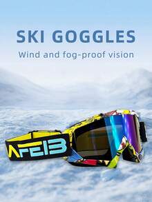 1 Peça Óculos de Esqui Outdoor à Prova de Vento, Óculos de Neve MOTO, Óculos de Ciclismo Outdoor, Óculos de Esqui à Prova de Vento