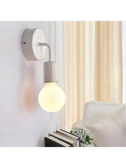 1/ Moderne Nordic Retro Iron Wand Lamp Holder, E27 Straight Sconce Lighting Fixture, Living Room, Bedroom, Bathroom, Kitchen, Balcony, Library (Bulb Not Included) view 7