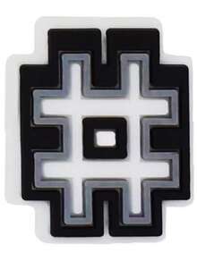 Móc khóa giày cao su mềm hình chữ cái và số, Phụ kiện trang trí tự làm phù hợp cho học sinh trở lại trường, Quà tặng bạn bè, Trang trí hoa giày guốc rỗng, Thường ngày đa năng, Ý tưởng quà tặng phụ kiện giày - Đen và trắng - Xem 14