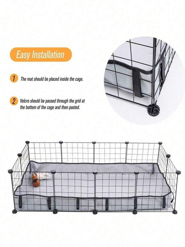 1pc Durable Nylon Guinea Pig Cage Mat - Washable, Non-Slip, Dust-Proof, Suitable For Small Animals - Easy To Clean Pet Habitat Accessory, Also Suitable For Rabbits, Cats And Other Small Pets. Can Also Be Used As Home Wall Decor, Wedding And Birthday Party Wall Decor, Christmas Home Decor, Christmas Gift. - Multicolor - View 5