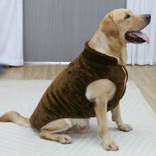 Metglad Giacca per cani, giacca invernale calda per cani, gilet resistente al freddo per cani con bottoni a scatto, gilet in doppio strato di lana adatto per cani di taglia grande, media e piccola - Anguria Rosa - Visualizzare 8