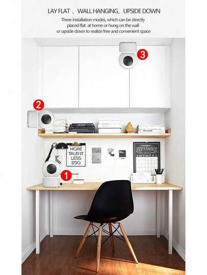 GENAI Home Slimme Camera, 3MP WiFi Indoor Monitor Night Vision, 360° Rotation, Motion Tracking, Ideal Security, Baby Pet Monitoring view 7