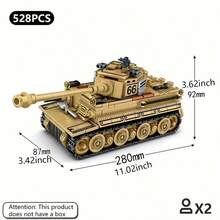 536 piezas Conjunto de bloques de construcción de modelo de tanque, decoración de modelo realista detallada, tanque para mayores de 14 años, automóvil, bloques de construcción de vehículo de ingeniería para decoración de escritorio, rompecabezas 3D hecho a mano, ideal para juego creativo, aprendizaje y regalo para amigos y familiares. Regalo de cumpleaños/Halloween/Navidad, empacado
