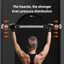 1pc Adjustable Fitness Door Pull-Up Bar, Retractable Strength Training Pull-Up Bar, Suitable For Home Gym Upper Body Workout, Fitness Equipment, Suitable For Labor Day, Valentine's Day, Father's Day Gifts - Multicolor - View 7