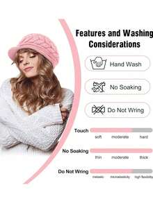 1pc Women's Hat & Gloves Set, Fashionable Casual Knitted Beanie Hat, Suitable For Autumn/Winter Daily Use, Outdoor Travel, Hiking, Skiing, Cycling, Climbing, Photography And More