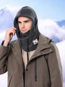 1pc Unisex Fleece Windproof Face Mask, Outdoor Warm Balaclava Hat For Winter, Cycling, Skiing