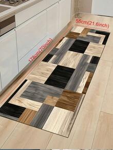 1件装现代几何拼接图案厨房地垫，简约北欧风格厨房地毯，吸油防油厨房地垫，派对聚会家居装饰地毯，可水洗室内入口门垫，防滑厨房装饰地毯，易于清洁的入口迎宾垫，适用于客厅、餐厅、厨房、水槽区、室内入口，适合派对、节日、聚会、礼品、宴会等场合，地毯、门垫、厨房地垫、区域地毯、厨房用品、厨房装饰、厨房垫、厨房地垫、厨房套装、泡沫垫 - 彩色 - 查看 12