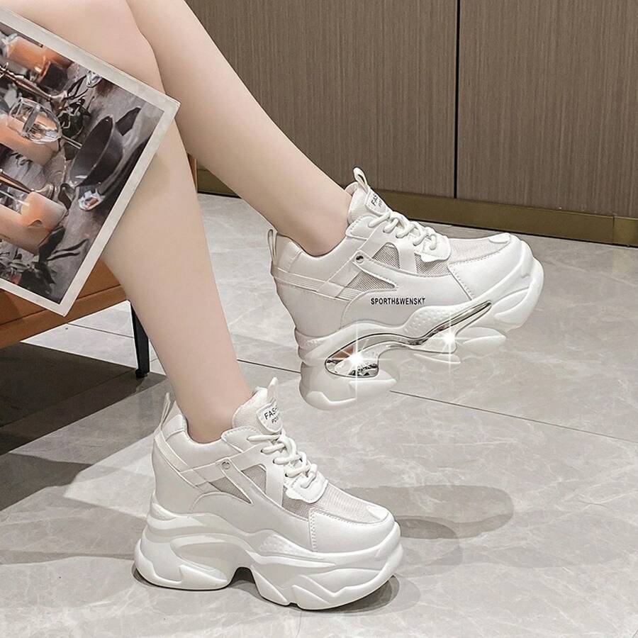 Women Chunky Shoes - White - View 1
