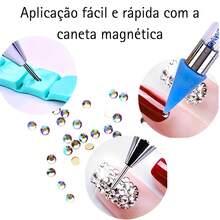 Caneta de Strass coloridos/prateados/dourados , Adequado Para Salão De Beleza T-342-12 - Multicolorido - Visão 3