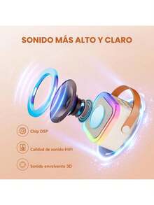Altavoz de karaoke Bluetooth portátil con 2 micrófonos: efectos de voz, luces de colores y tecnología Bluetooth 5.0. - Beis - Ver 5