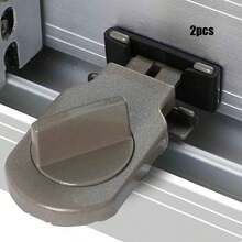 铝合金推拉门窗锁，重型铝制安全锁，可调节推拉门窗防盗锁楔，加强防盗，家庭保护限制器，可调节推拉门窗防盗锁插头，推拉门固定夹，推拉门锁，具有防夹、防盗、防坠落功能和锁，用于家庭安全