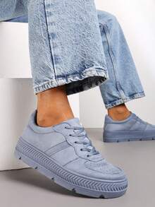 Giày thể thao mềm mại, dáng rộng, thường ngày cho nữ mùa xuân/thu - Màu xanh lam - Xem 1