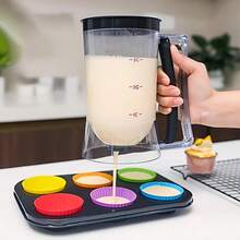 1pcs Cupcake Batter Separator And Dispenser - Handheld Funnel Measuring Cup Tool For Mess-Free Baking - Black - View 6