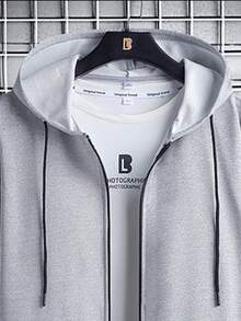 Men's Lightweight Hooded Cardigan, Suitable For Autumn/Winter Wear, New Korean Version Slim Fit Casual Solid Color Jacket, Suitable For Young Men - Dark Grey - View 3