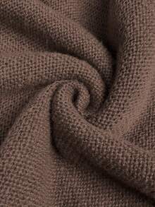 Women's Casual Everyday Cable Knit Button Front Loose Cardigan, Autumn/Winter Fall Cloth For Women - Màu nâu Sô-cô-la - Xem 5