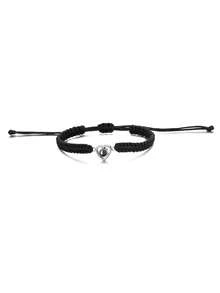 Customized New Projection Bracelet, Stainless Steel Round Photo Bracelet, Customized Colorful Woven Projection Bracelet, Adjustable, Christmas Gift