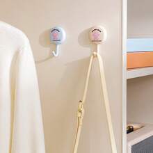 4pcs Cute Cartoon Cat Design Adhesive Wall Hooks No-Drill Damage-J-Shape Hooks Waterproof For Kitchen Bathroom Dorm Room Organization, Strong Hold Adhesive, Easy Peel-And-Stick Installation, Reusable And Removable Without Damage, Space-Saving Wall Organizer For Keys Towels Utensils Accessories Decor And Small Household Essentials - Multicolor - View 12