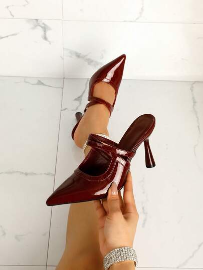 Women Pointed Toe High Heel Shoes, Fashion Women's High Heels, Elegant Decoration, Pointed Toe High Heel Sandals, Suitable For All Seasons, Office Ladies, Comfortable, Multifunctional, Easy To Wear, High Heels, Women's Fashion Flats