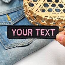 Custom Embroidery Name Tag Patch With Hook And Loop Backing,Multi-Functional,Adjustable,Durable,Ornamental,Reusable,Exquisite,Adorable,High-Quality,Modern,Colorful,Cute,Comfortable,Stylish,Custom,Personalized,Unique,Ideal Gifts For Him,Ideal Gifts For Her,Boyfriend,Girlfriend,Dad,Mom,Family,Friends,Son,Daughter,Office,Tea Room,School,Home,Home Refresh,Back To School Supplies,Warm Ambience,Home & Living,Customized Clothing Accessory Labels - White - View 10