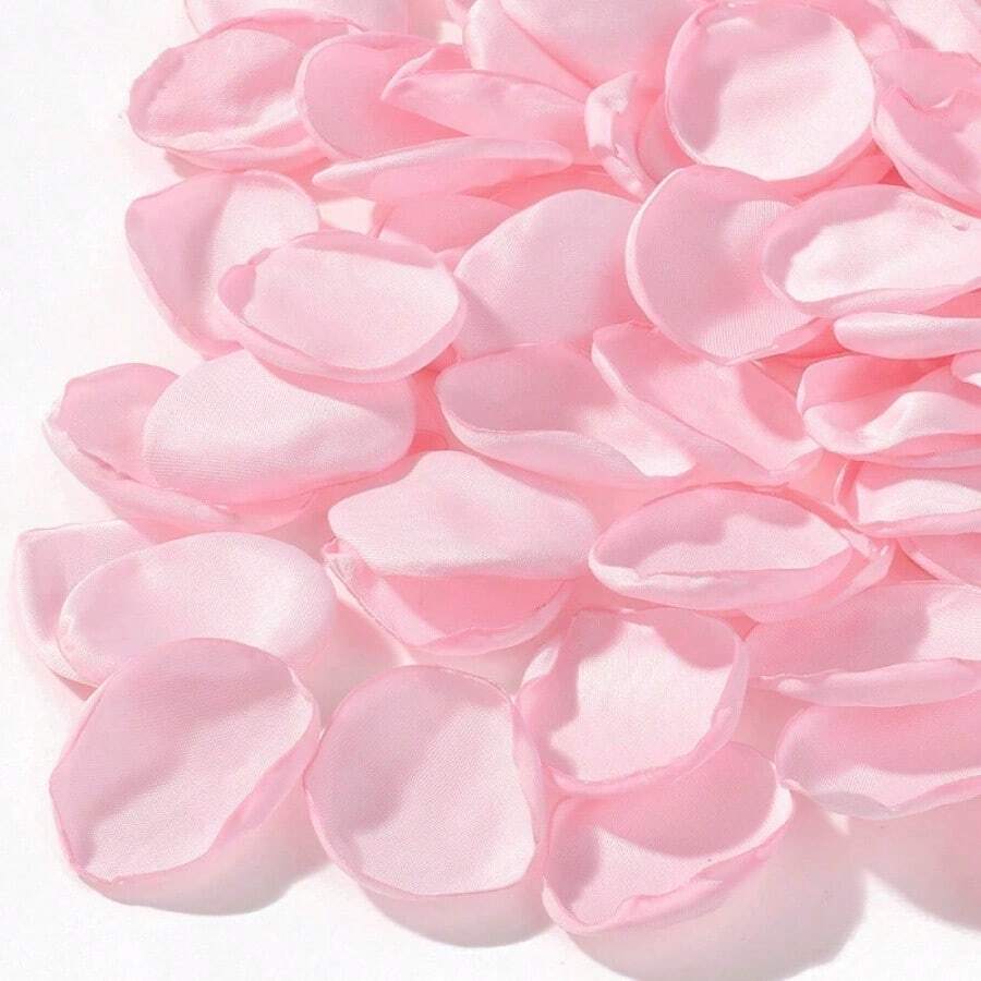 195pcs Artificial Rose Petals, Best Gift, Party Supplies, Holiday Decoration, Festive Accents, Elegant Floral, Durable Material, Petals, Fake Roses, Decorative Roses, Party Organizers, Home Decor, Silk-Like Material, Suitable For Flower Girl Baskets, Aisle Toss, Tabletop Decor, Party Confetti, Bridal Shower, Romantic Nights