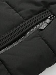 Men's Autumn/Winter Outdoor Casual Sports Fashion Jacket With Large Pockets, Detachable Hood, Thick Fleece Lining - Black - View 10