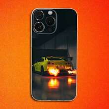 Funda de teléfono Taillight G-GTR Car R35 compatible con  16,15,14,13,12,11 Plus,Pro,Max,XR,XS,X,Plus,SE,Mini, funda transparente suave, compatible con funda  17, funda  17 Pro, funda  17 Pro Max - z3 - Ver 6