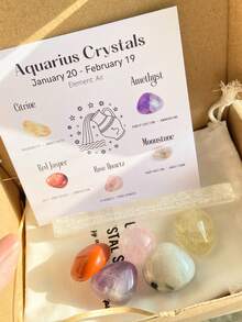 1 Set Constellations Crystals Gift Set, Zodiac Signs Healing Crystals Birthstones Astrology Crystals Healing Stones Gifts