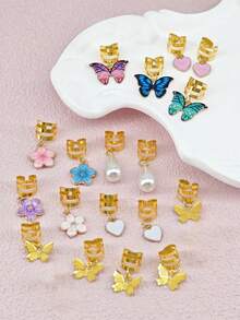 36/18Pcs Butterfly Braid Clips Crystal Dreadlock Hair Accessories Colorful Butterflies Pendant Charms Pearl Shiny Hair Accessories Star Braid Beads Clips Cuffs Rings Hair Jewelry Gifts,Fall,Hair Accessories,Hair Accessories For Women,Travel,Hair Accessories,Accessories Women,Hair Accessory,Hair Accessories Women,Hair Tools,Hair Stuff,Stuff,Beauty Accessories,Gifts,Travel,Gifts For Women,Hair Stuff,Stocking Stuffers
