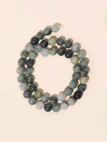 Cuentas de piedras naturales, cuentas sueltas de obsidiana, jade birmano, ojo de tigre, redondas y lisas, piedras preciosas de curación de energía para hacer joyas, pulseras y collares DIY
