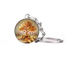 Glow-In-The-Dark Money Tree Glass Ball Keychain, Outdoor Key Chain Pendant Accessory Glows In The Dark, Suitable For All Seasons Christmas Gift Ideas Bag Accessories Lanyards With Id Holder Car Accessories Bag Charms