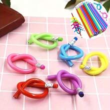 30 支/15 支/3 支柔性铅笔，带橡皮擦的柔性铅笔，实用可弯曲魔术铅笔，专业艺术用途的创意书写铅笔，灵活可折叠的软铅笔，适合作为生日派对礼物和有趣的奖品/办公用品 - 彩色 - 查看 9