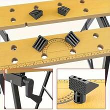 Banco de trabajo, Banco de trabajo móvil portátil, Mesa de trabajo Mesa de trabajo multiusos - Marrón - Ver 4