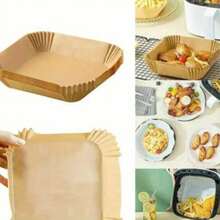 100 Pieces Of Heavy-Duty Non-Stick Baking Paper, Suitable For Ovens And Air Fryers, Cookies, Pizza, Pastries - Easy To Clean, Even Heat Distribution, Kitchen Baking Mat, Suitable For Ovens, Air Fryers, Convection Ovens, Cooking Accessories, Disposable Material, Edible Grill Mat, Cooking Preparation Tool