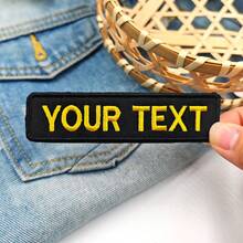 Custom Embroidery Name Tag Patch With Hook And Loop Backing,Multi-Functional,Adjustable,Durable,Ornamental,Reusable,Exquisite,Adorable,High-Quality,Modern,Colorful,Cute,Comfortable,Stylish,Custom,Personalized,Unique,Ideal Gifts For Him,Ideal Gifts For Her,Boyfriend,Girlfriend,Dad,Mom,Family,Friends,Son,Daughter,Office,Tea Room,School,Home,Home Refresh,Back To School Supplies,Warm Ambience,Home & Living,Customized Clothing Accessory Labels - White - View 7