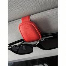 1Pc Universal Car Sun Visor Glasses Clip, PU Material, Auto Eyeglasses Holder, Vehicle Interior Accessories, Eyewear Storage Bracket Sun Travel Cool Suitable For Self-Driving Travel, Vacation, Back To School, Weekend Camping, And Can Also Be Given As A Gift To Mother, Girlfriend, Boyfriend, Father, A Perfect Gift Travel Essentials Travel Accessories Travel Bag Vacation Holiday School Stuff Glasses Case Sunglasses Women - 隨機顏色(1件) - 查看 7