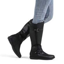 Women's Faux Fur-Lined Knee High Winter Boots - Black - View 10