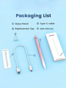 This Stylus Pen Is Compatible With IPad 10.2 Inch (10th Generation)/10.9 Inch (2022 Model), Air 4/5/6/M4, IPad A16 (11th Generation, 2025 Model), IPad Air 11 Inch And 13 Inch (M3/M2), IPad Pro 11 Inch/12.9 Inch. It Features Anti-Mistouch And Tilt Sensing Functions, Built-In 90mAh Battery, And Uses Capacitive Touch Technology, Suitable For IOS Tablets. The Pen Body Color Is Gradient Pink And White. - Baby Pink - View 8