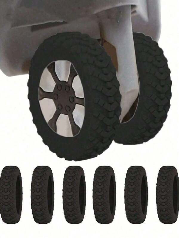 8 piezas Cubierta protectora de ruedas de equipaje para hombres y mujeres, cubierta de ruedas de silicona para maletas con 8 ruedas giratorias, accesorios de viaje esenciales, accesorios de crucero esenciales, accesorios esenciales de dormitorio, protector de ruedas portátil para viajes, hogar, campamento, playa, vacaciones de verano, regreso a la escuela