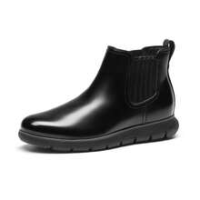 Men's Chelsea Boots Slip On Comfort Leather Casual Shoes - 黑色 - 查看 5