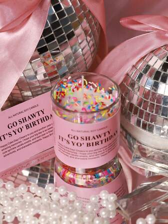 1pc Large Cup Happy Cake Day! Cheers To You And Another Year Of Making Amazing Memories. I Hope Your Big Day Is As Sweet As This Cute Sprinkle Candle Smells, And Next Year Is Filled With Fun, Adventures, And Shareable Moments. Happy Birthday,Anyone Celebrating Their Birthday,Jar Candle,Candle,Candles,Gift,Gifts,Home Decor,Birthday Decorations,Birthday Candle, Ornaments, Decorations,